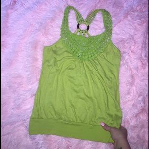 Green tank top